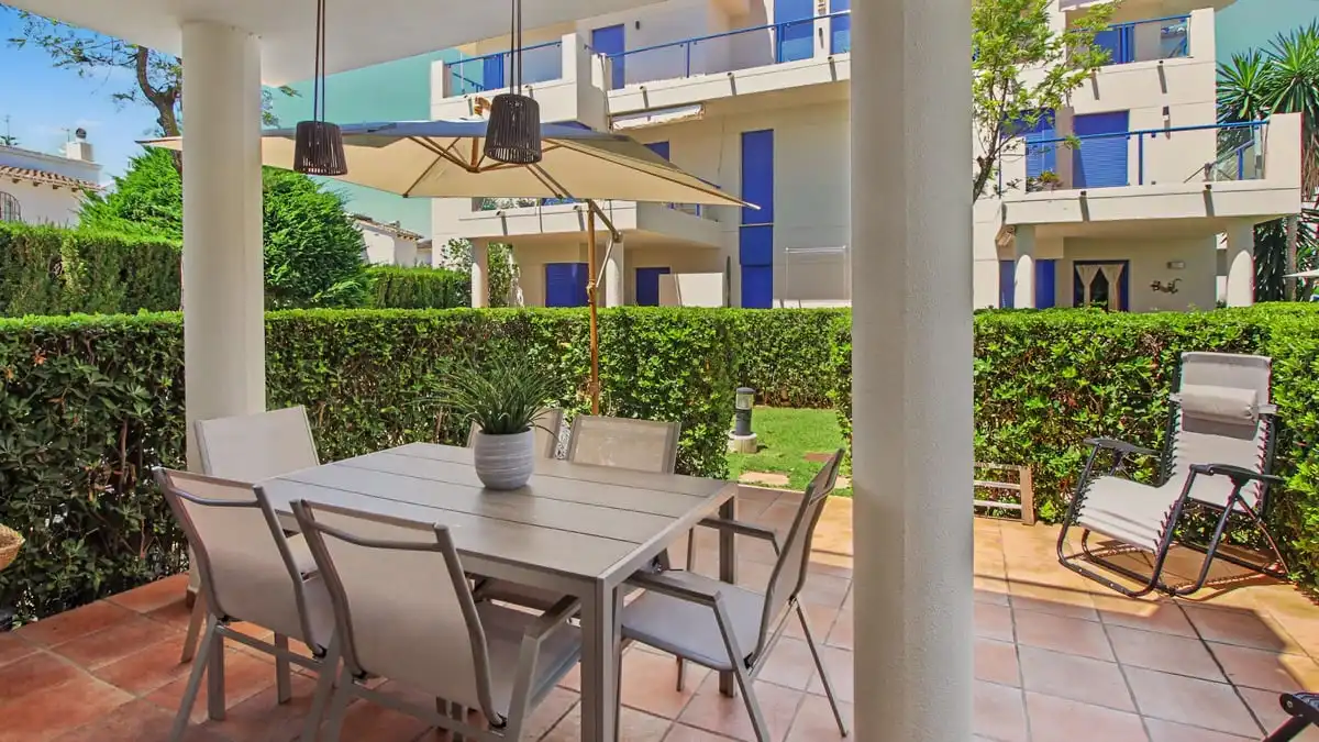 Terraza de Apartamento en venta en Dénia con Aire acondicionado, Calefacción y Jardín privado