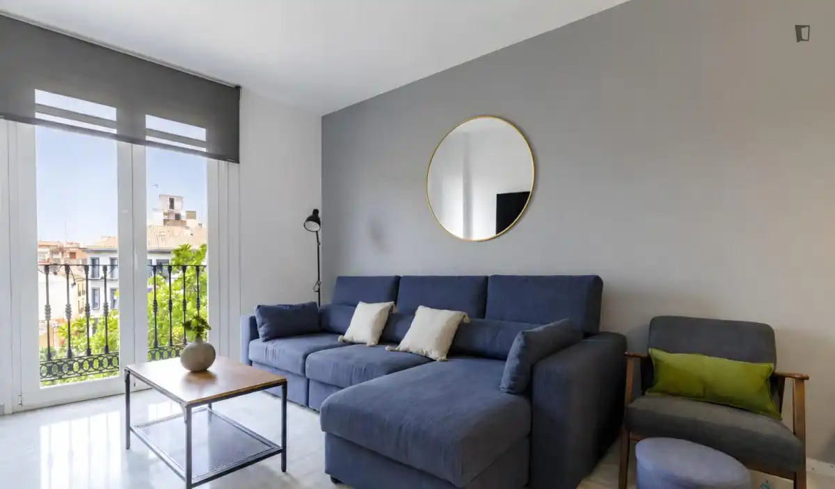 Wohnzimmer von Wohnungen zur Miete in Málaga mit Klimaanlage, Heizung und Möbliert