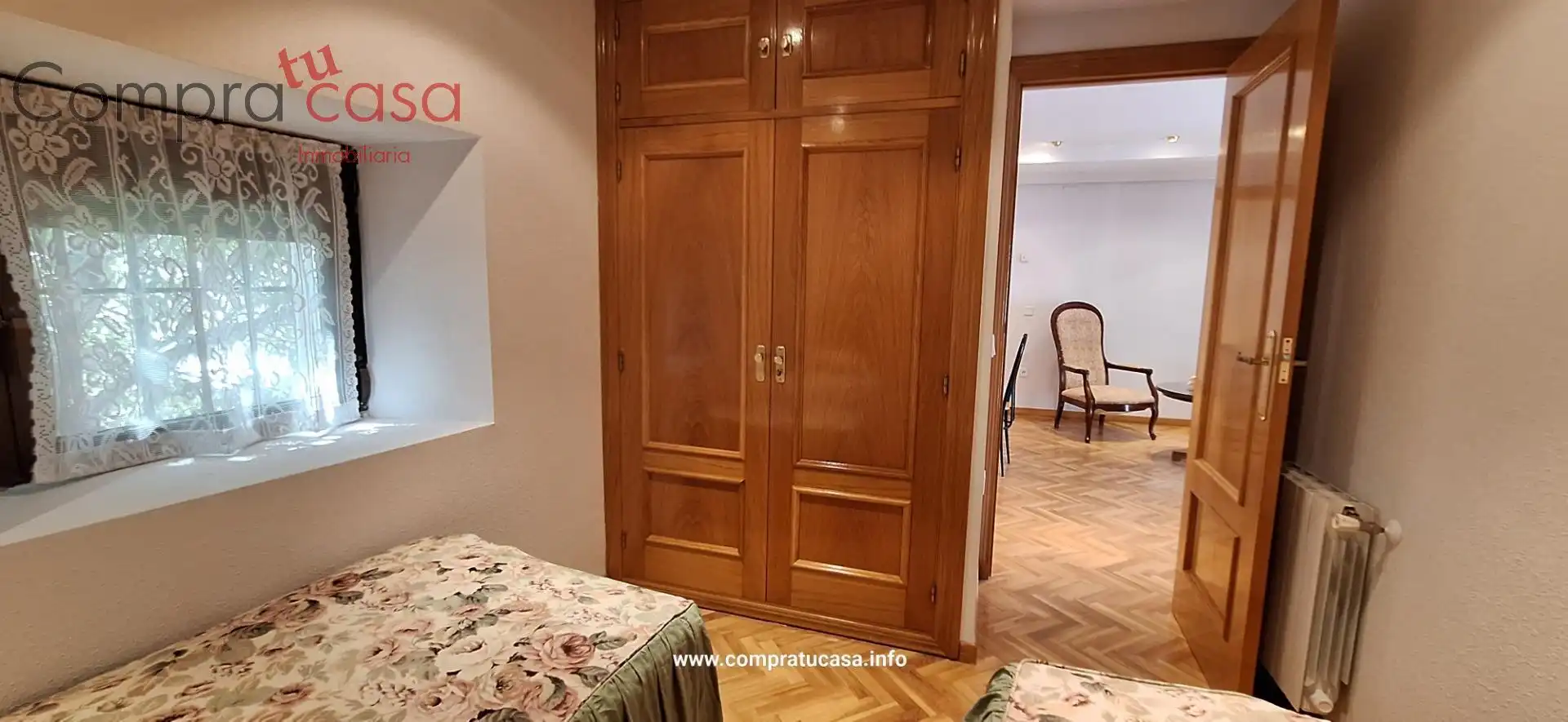 Schlafzimmer von Wohnung zur Miete in Trescasas mit Heizung, Parkett und Möbliert