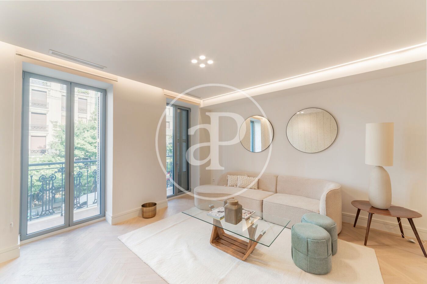 Living room of Flat to rent in  Madrid Capital  with Air Conditioner, Heating and Storage room