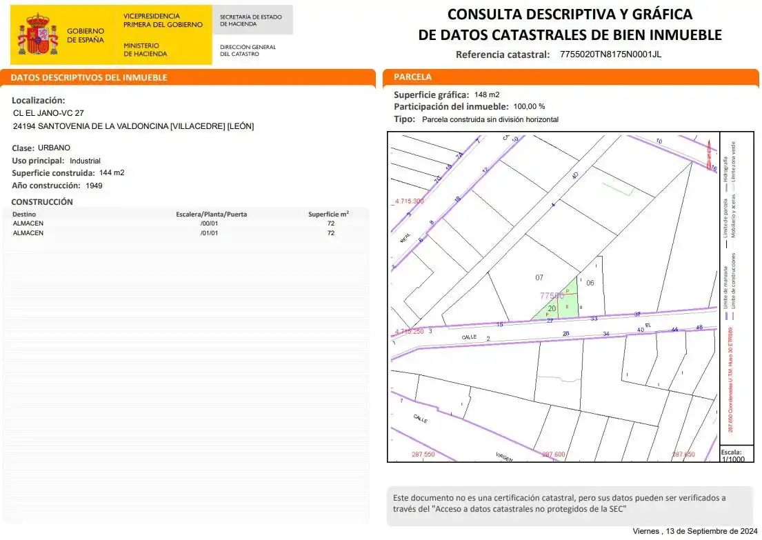 Residencial en venta en Santovenia de la Valdoncina