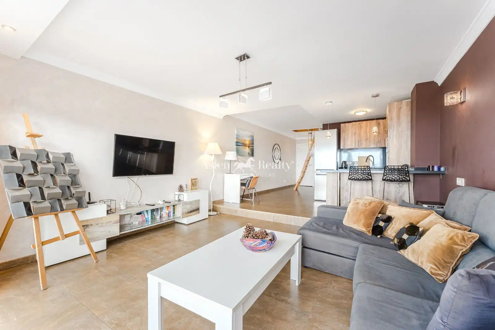 Sala d'estar de Àtic en venda en Adeje amb Aire condicionat, Terrassa i Piscina