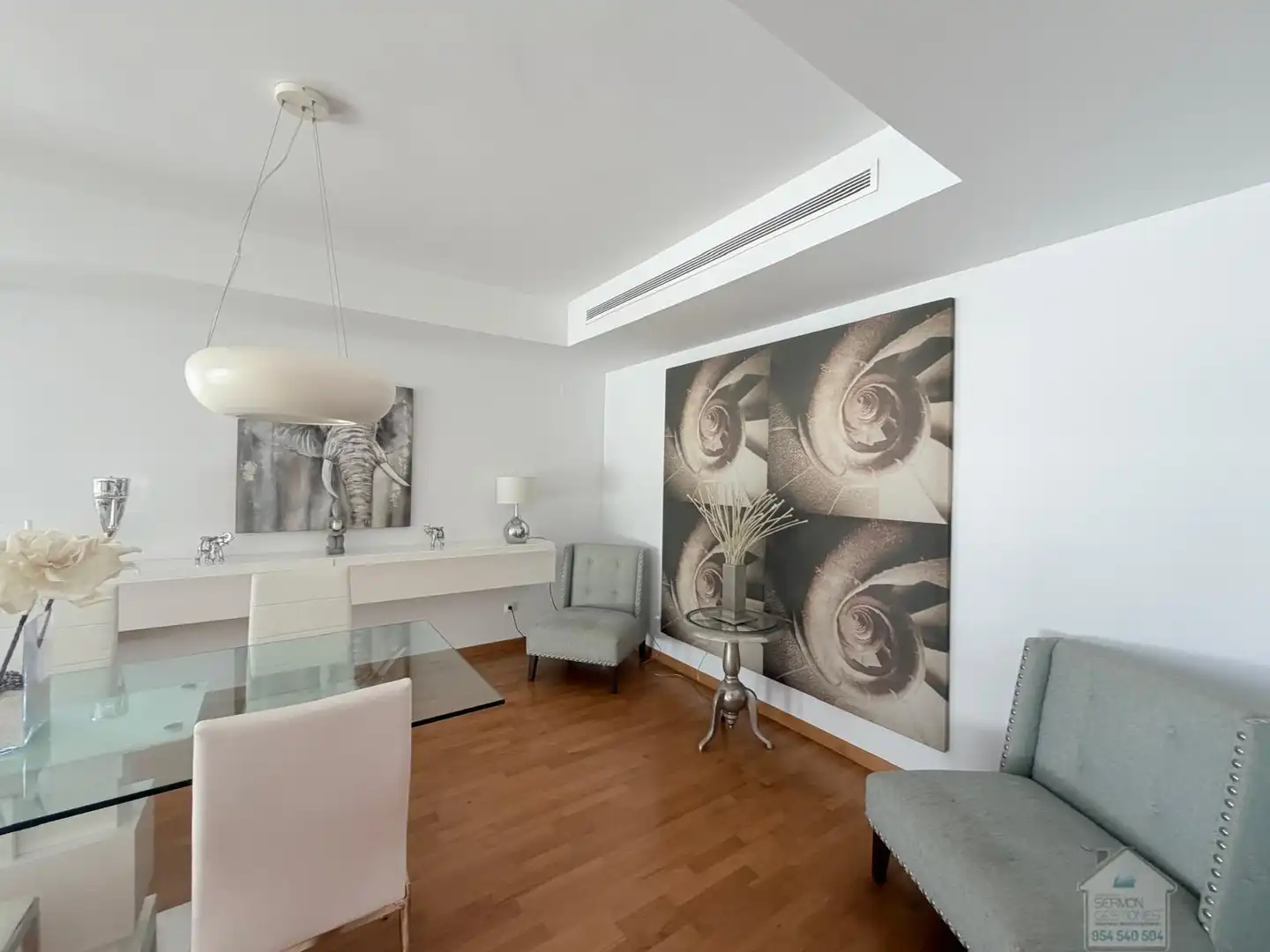Comedor de Casa o chalet de alquiler en Montequinto con Aire acondicionado, Parquet y Terraza