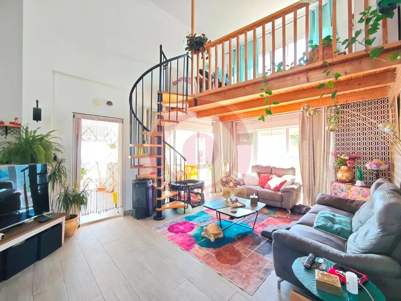 Sala de estar de Casa o chalet en venta en Arenas con Aire acondicionado, Jardín privado y Terraza
