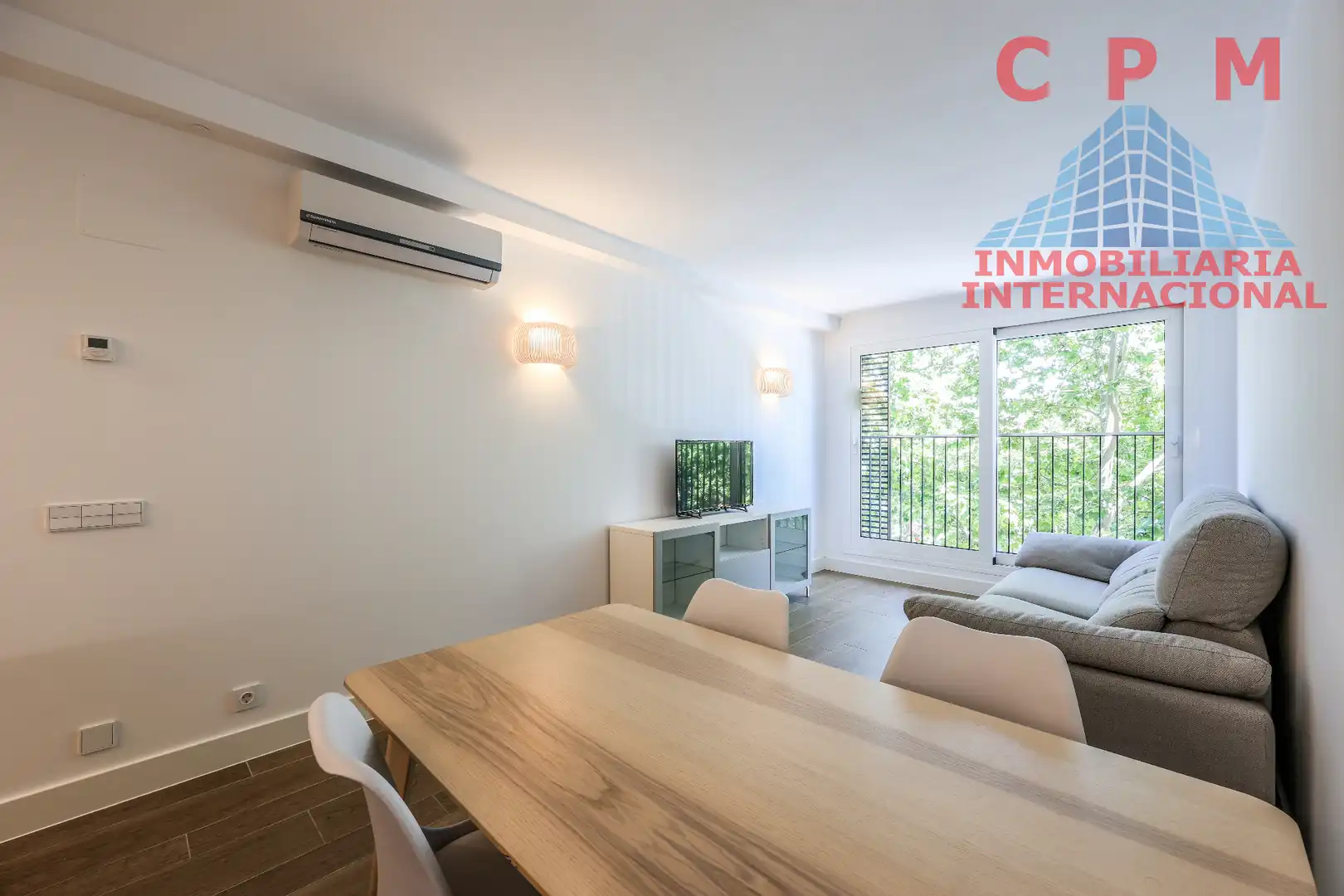 Wohnzimmer von Wohnung zur Miete in Madrid mit Klimaanlage, Heizung und Parkett