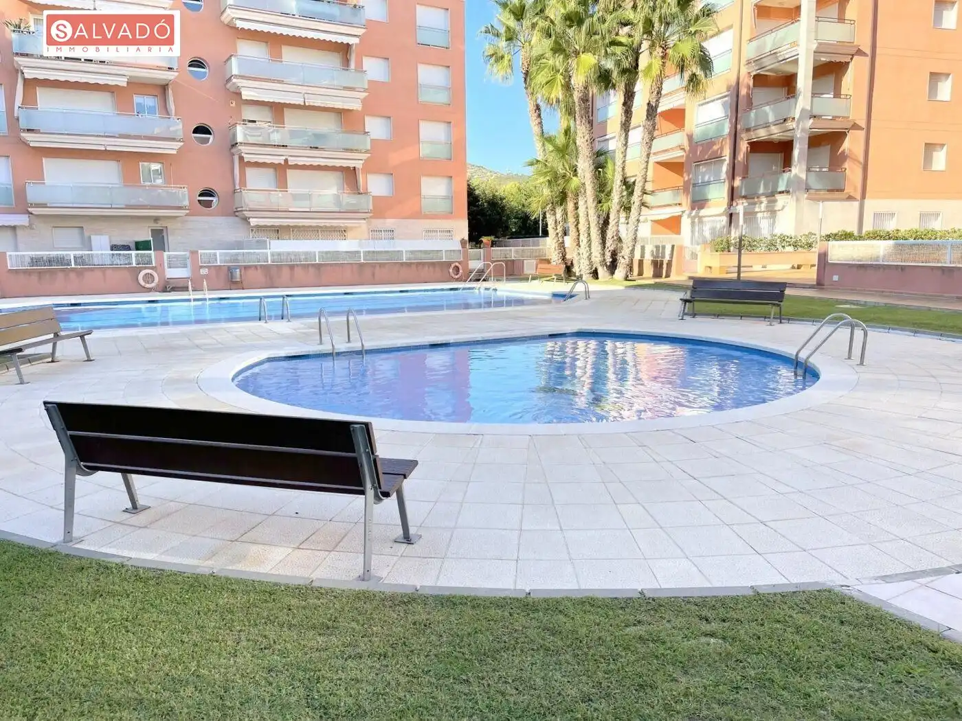 Swimming pool of Flat for rent in Calafell  with Air Conditioner, Heating and Private garden