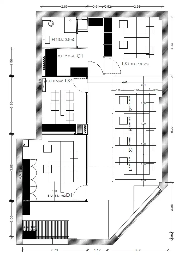Office for rent in Barcelona  with Air Conditioner and Heating