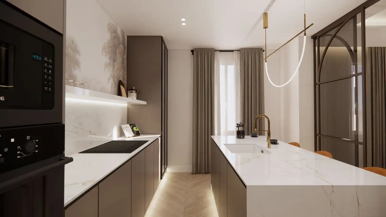 Kitchen of Flat for sale in Madrid  with Air Conditioner, Heating and Furnished