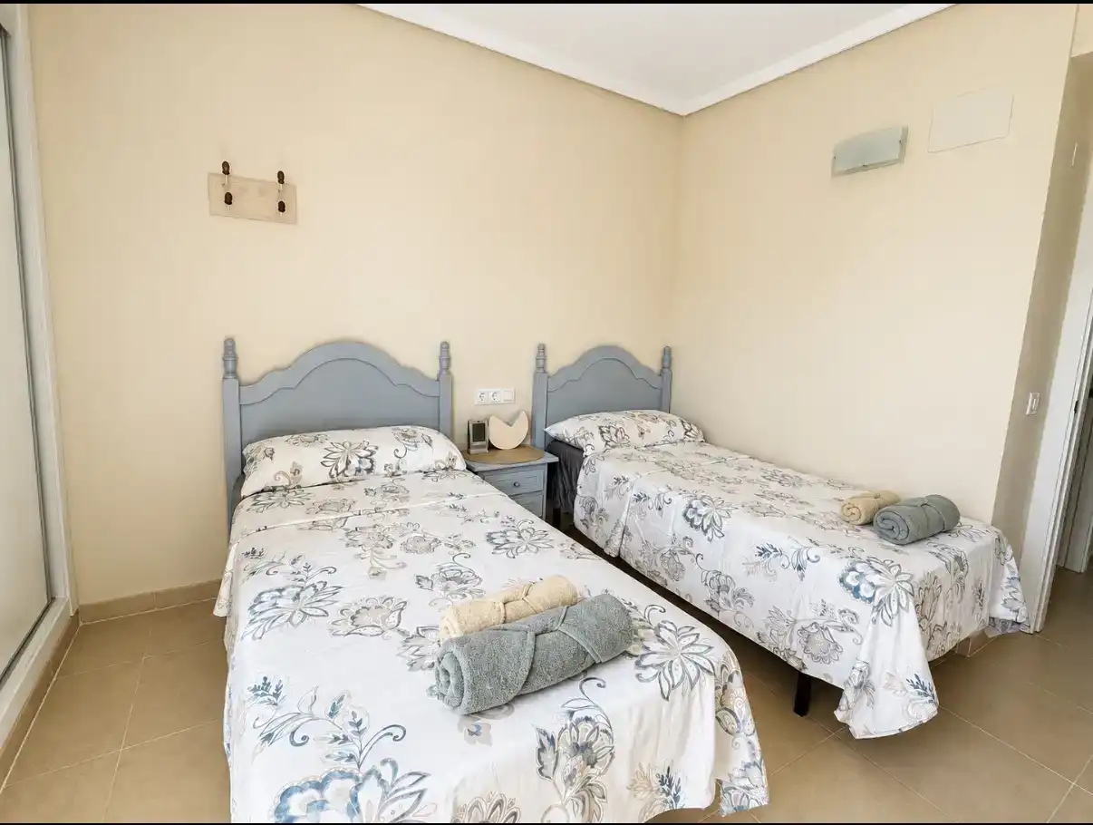 Schlafzimmer von Wohnung zur Miete in Calpe / Calp mit Klimaanlage, Privatgarten und Abstellraum