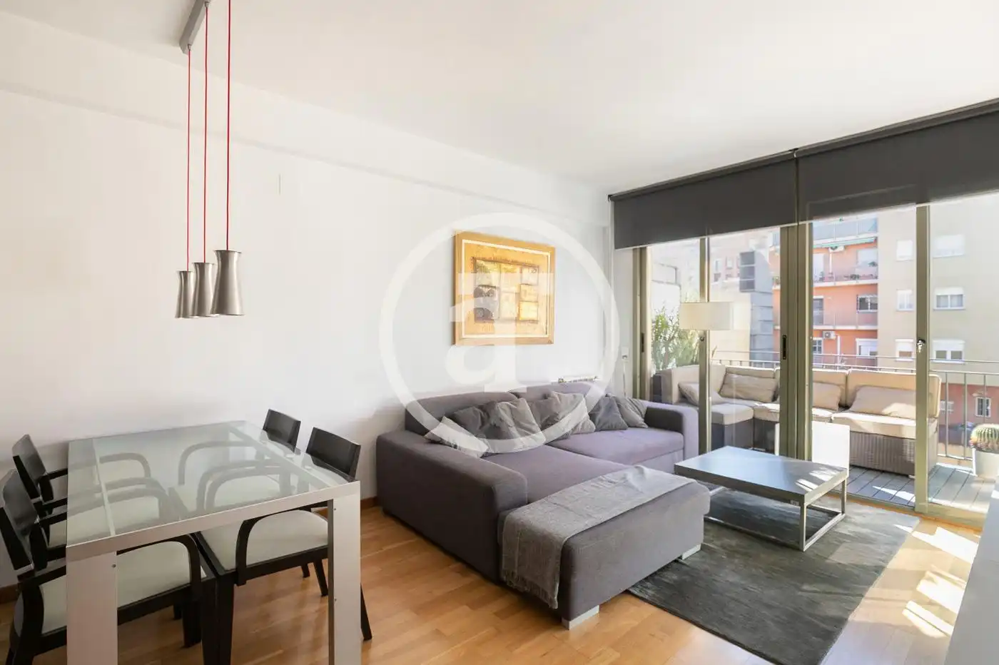Sala de estar de Piso de alquiler en  Barcelona Capital con Aire acondicionado, Calefacción y Amueblado