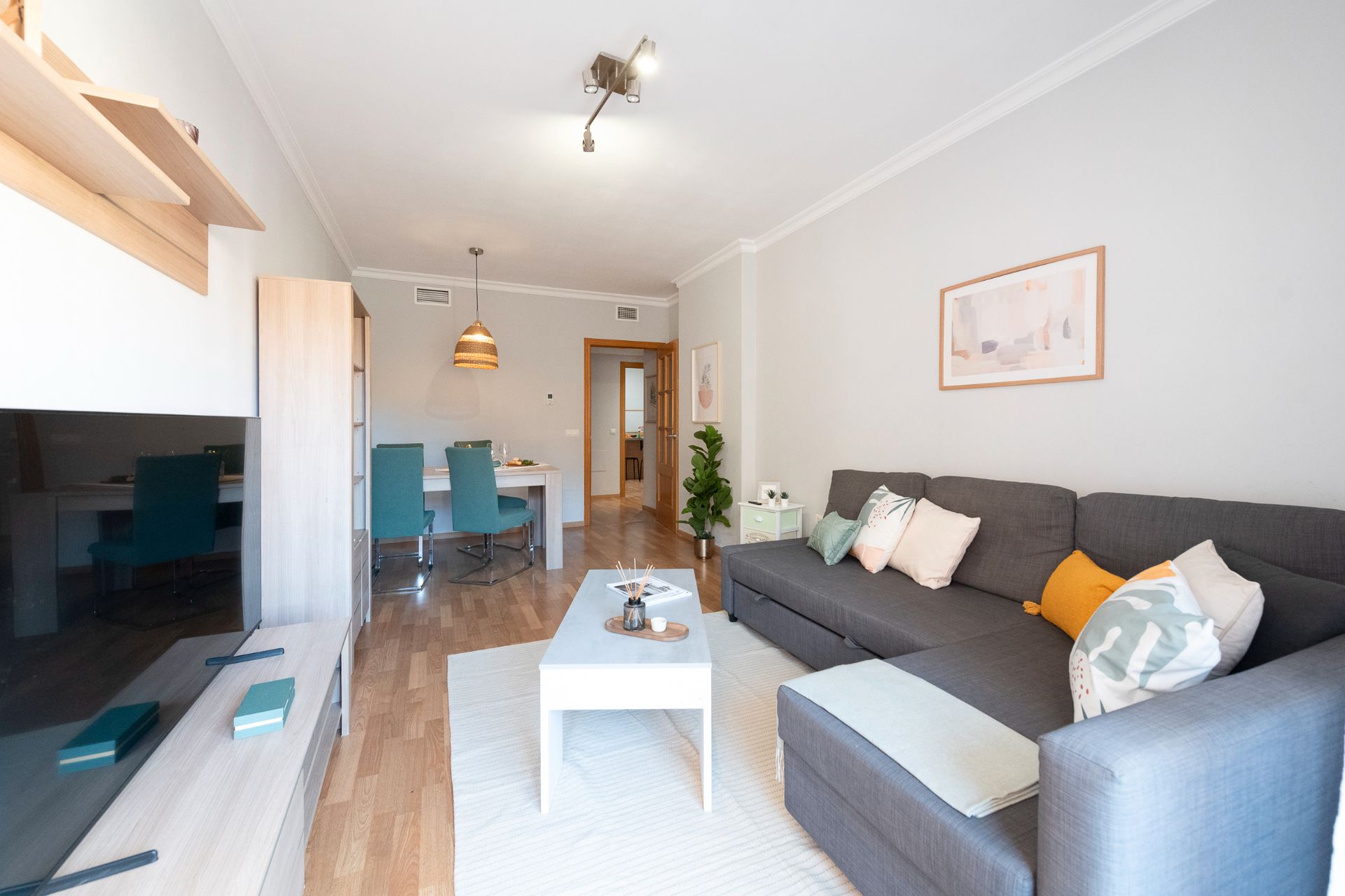 Sala d'estar de Pis en venda en Málaga Capital amb Aire condicionat, Terrassa i Piscina comunitària