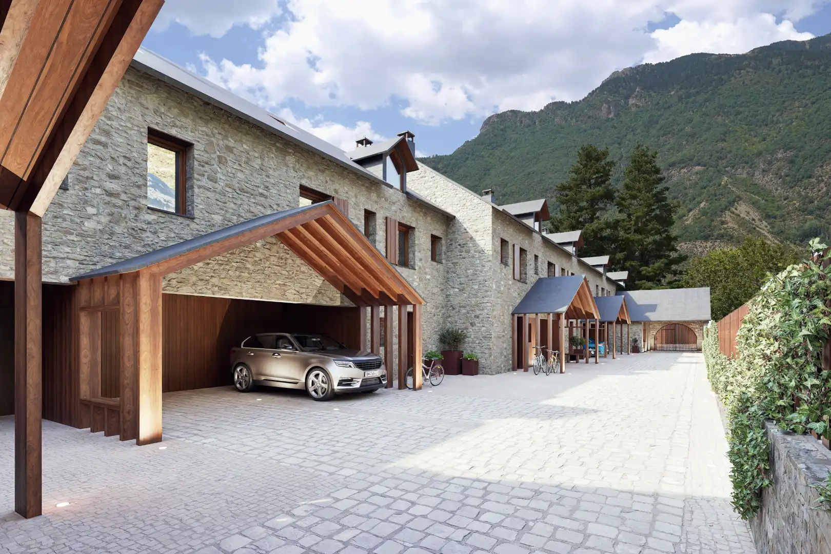Vista exterior de Casa adosada en venta en Benasque con Aire acondicionado, Calefacción y Jardín privado