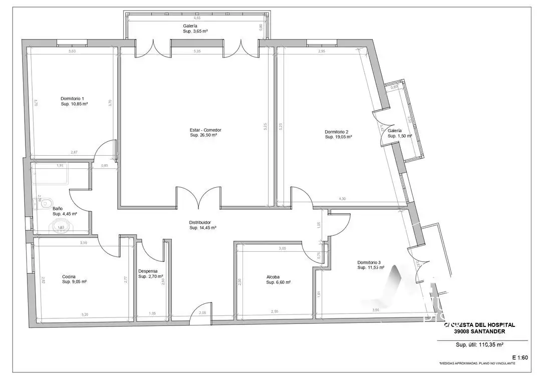 Wohnung zum Verkauf in Santander mit Heizung und Balkon