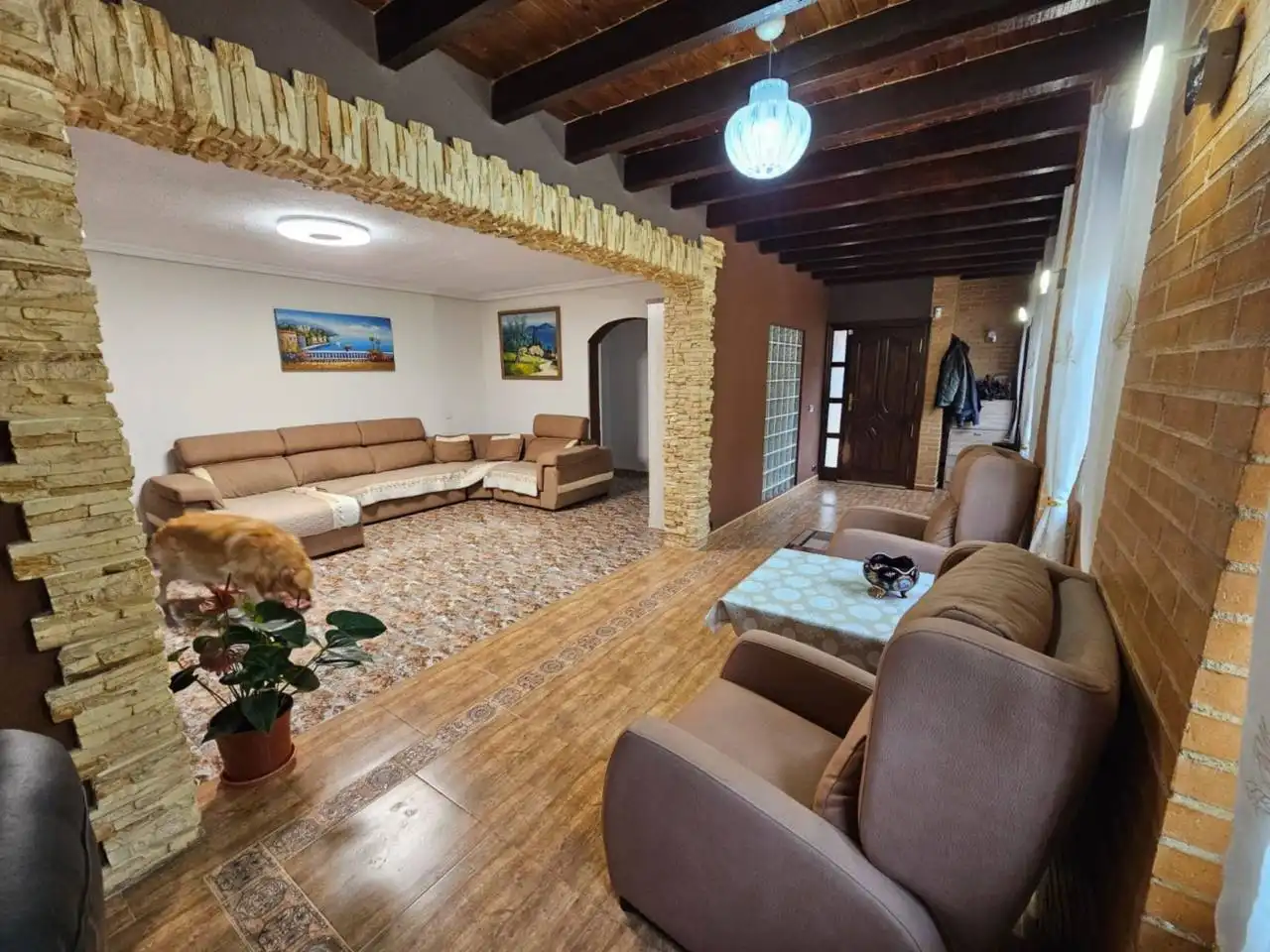 Sala d'estar de Casa o xalet en venda en Alicante / Alacant amb Aire condicionat, Calefacció i Jardí privat