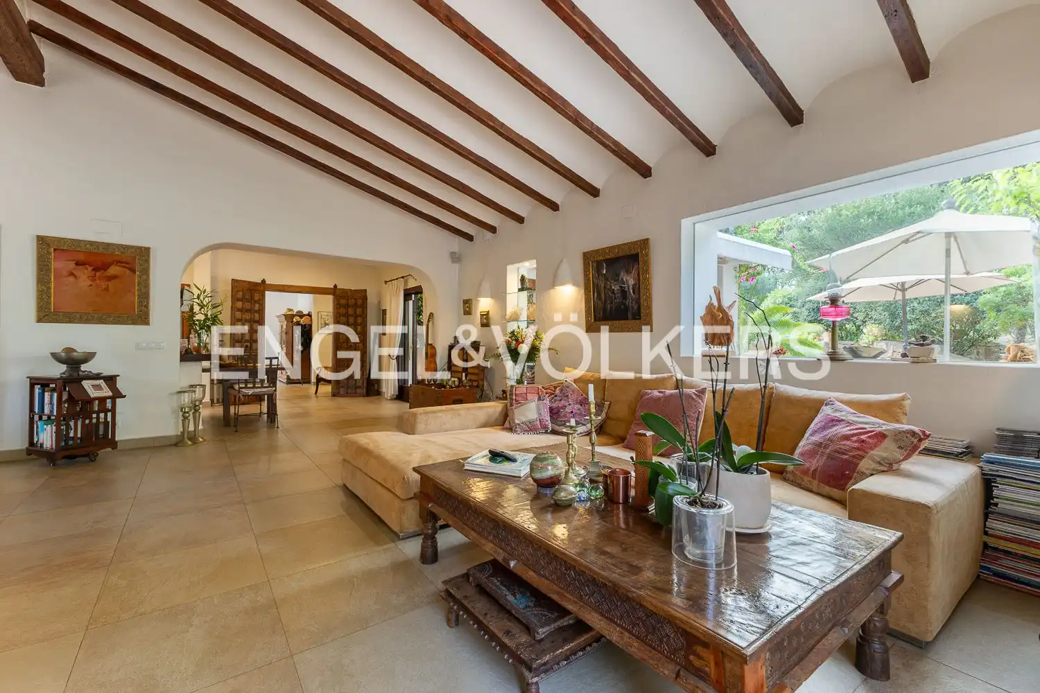 Sala de estar de Casa o chalet en venta en Jávea / Xàbia con Calefacción, Jardín privado y Terraza