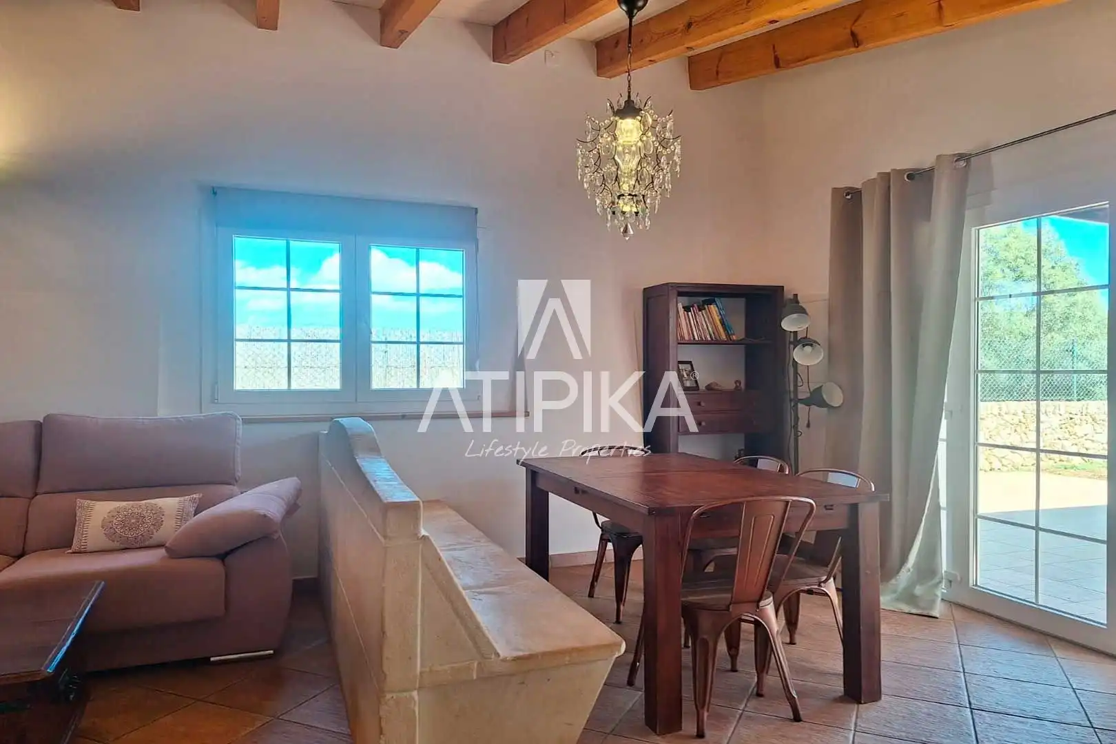 Sala de estar de Finca rústica en venta en Maó - Mahón con Aire acondicionado, Piscina y Horno