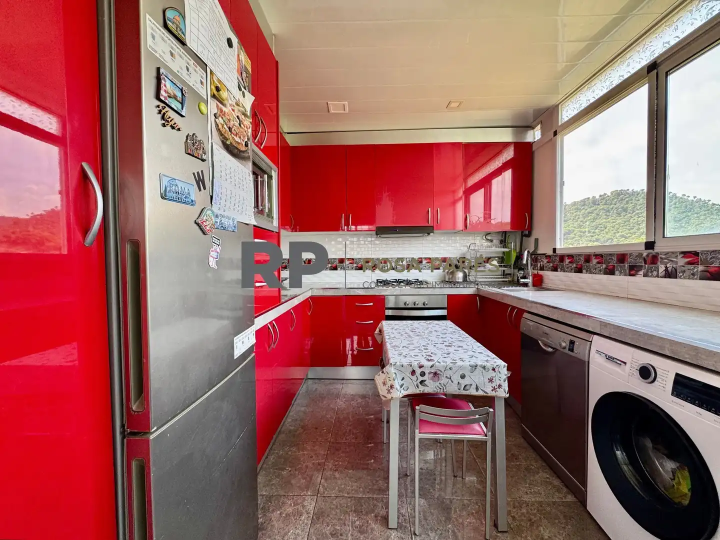 Küche von Wohnung zum Verkauf in La Garriga mit Klimaanlage, Heizung und Terrasse
