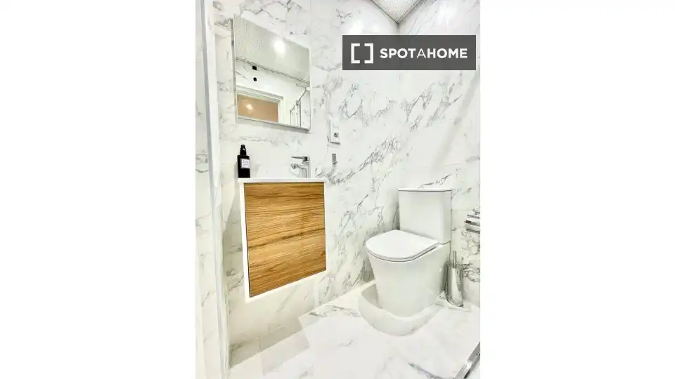 Baño de Piso para compartir en Madrid con Aire acondicionado, Calefacción y Terraza
