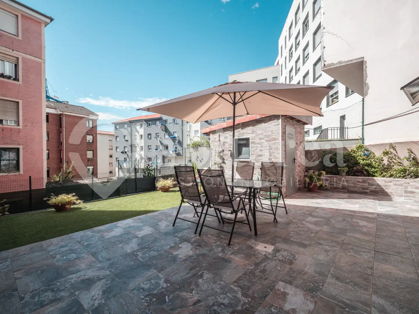 Terraza de Piso de alquiler en Santander con Jardín privado, Amueblado y Horno