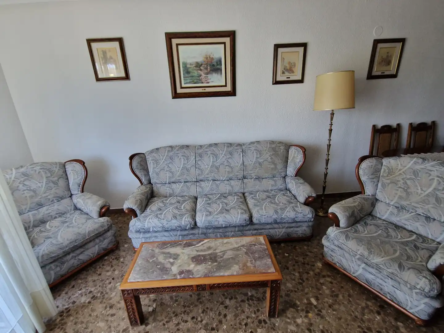 Wohnzimmer von Wohnung zur Miete in Zaragoza mit Heizung, Möbliert und Ofen