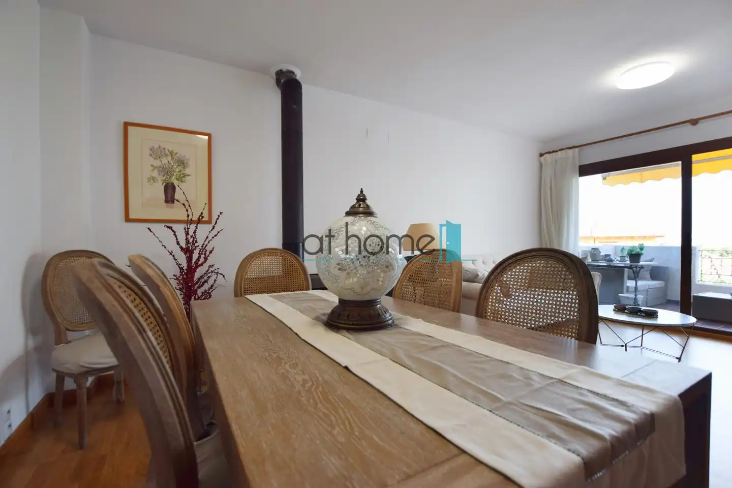 Esszimmer von Einfamilien-Reihenhaus zur Miete in Sagunto / Sagunt mit Klimaanlage, Parkett und Terrasse