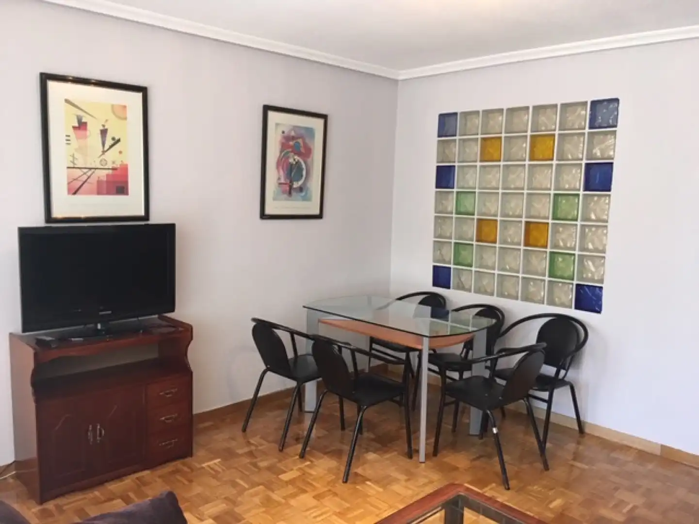 Dining room of Flat for rent in Salamanca  with Heating, Private garden and Parquet flooring