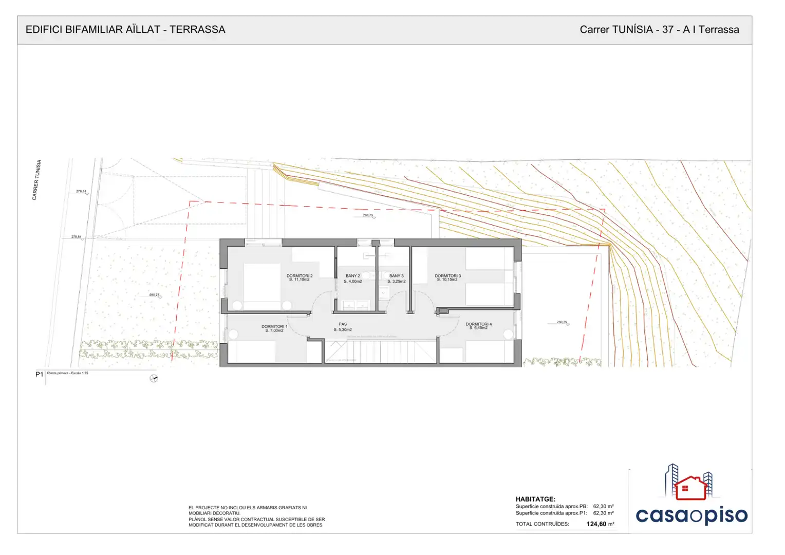 Einfamilien-Reihenhaus zum Verkauf in Terrassa mit Klimaanlage, Heizung und Privatgarten