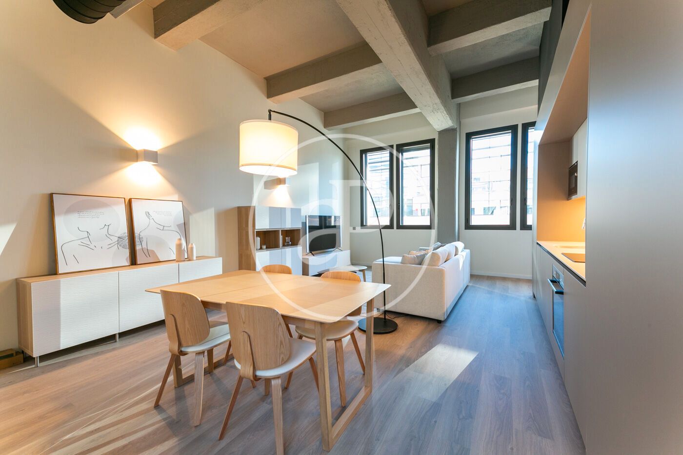 Living room of Flat to rent in  Barcelona Capital  with Air Conditioner, Heating and Storage room