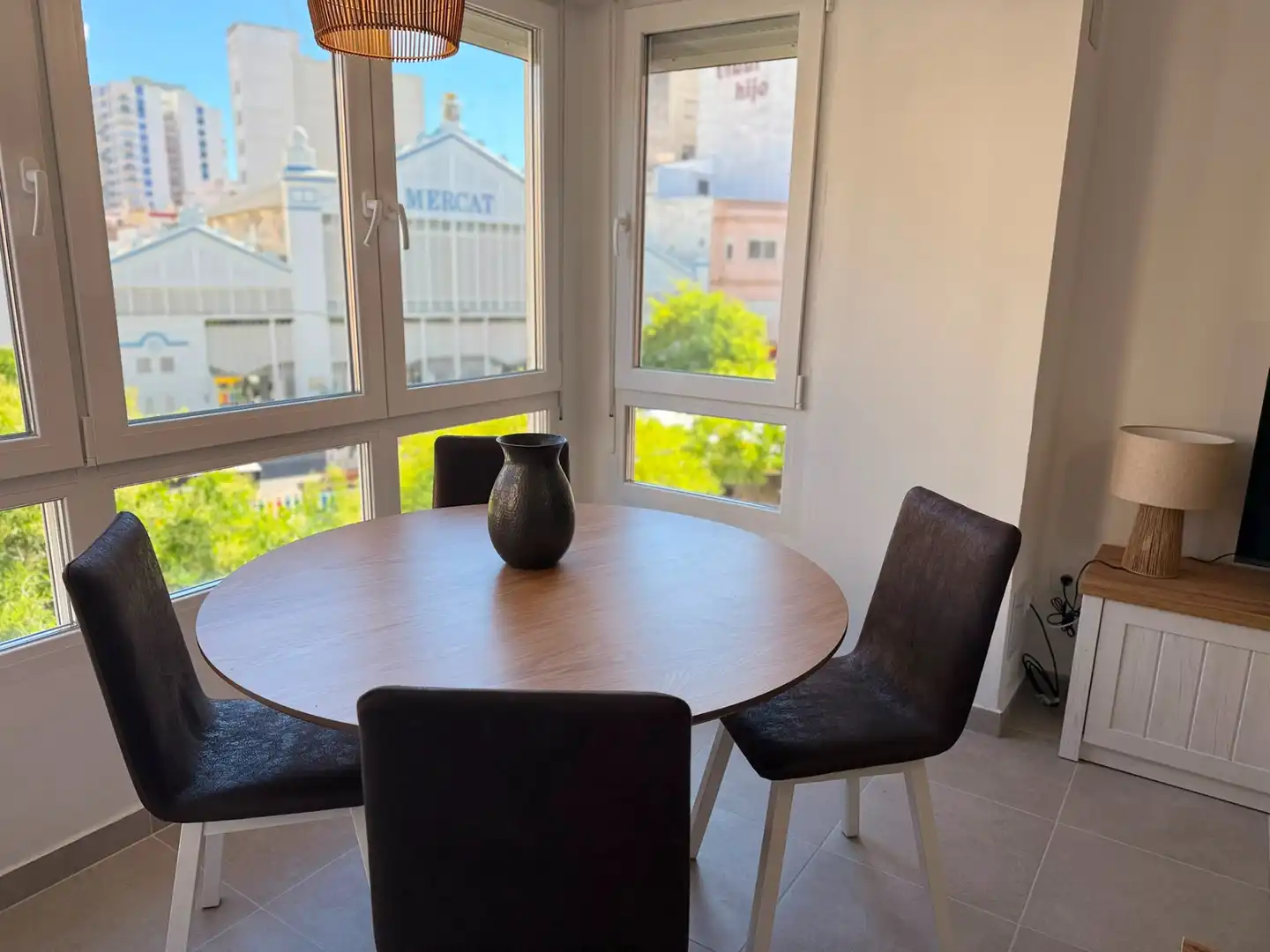 Dining room of Flat for rent in Vinaròs  with Air Conditioner, Heating and Parquet flooring