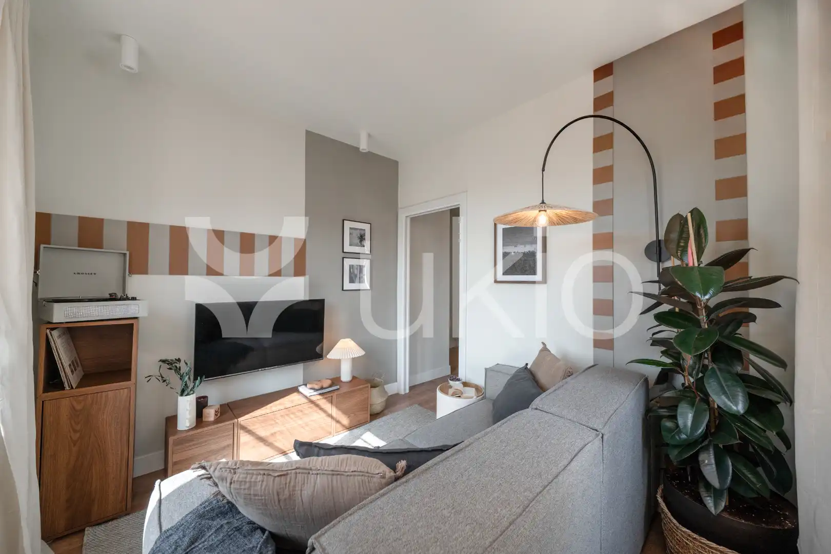 Sala de estar de Apartamento de alquiler en Madrid con Aire acondicionado, Calefacción y Amueblado