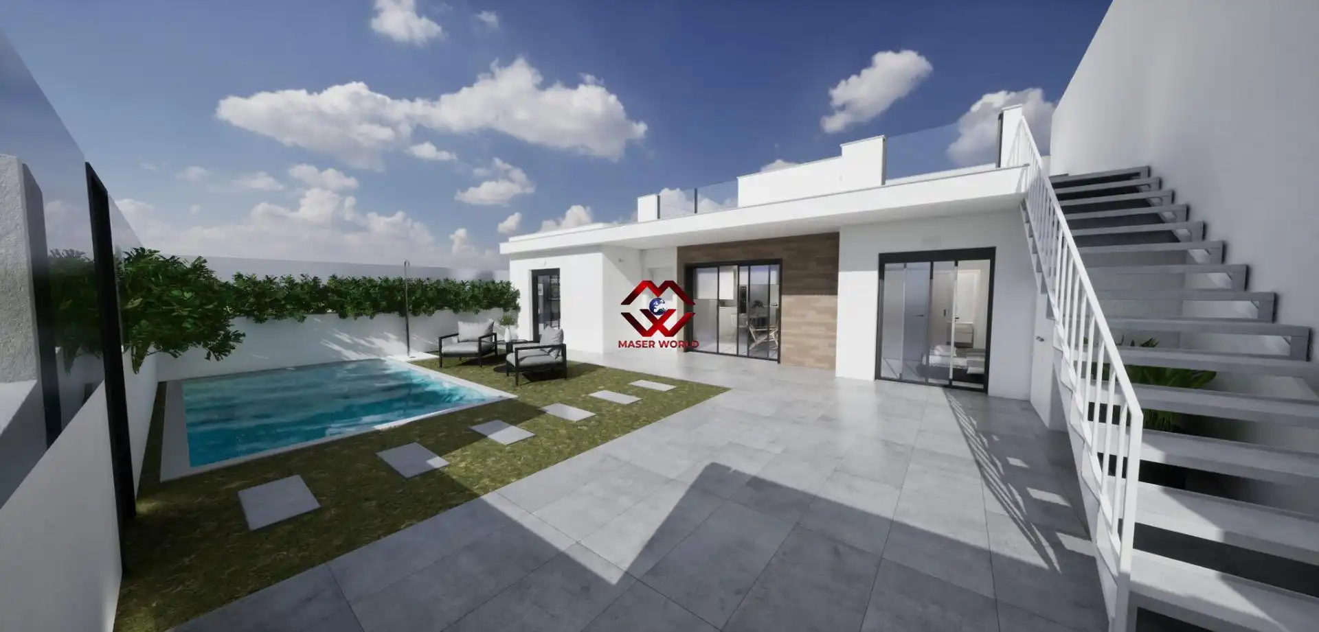 Exterior view of Duplexes for sale in Torre-Pacheco  with Private garden, Terrace and Swimming Pool
