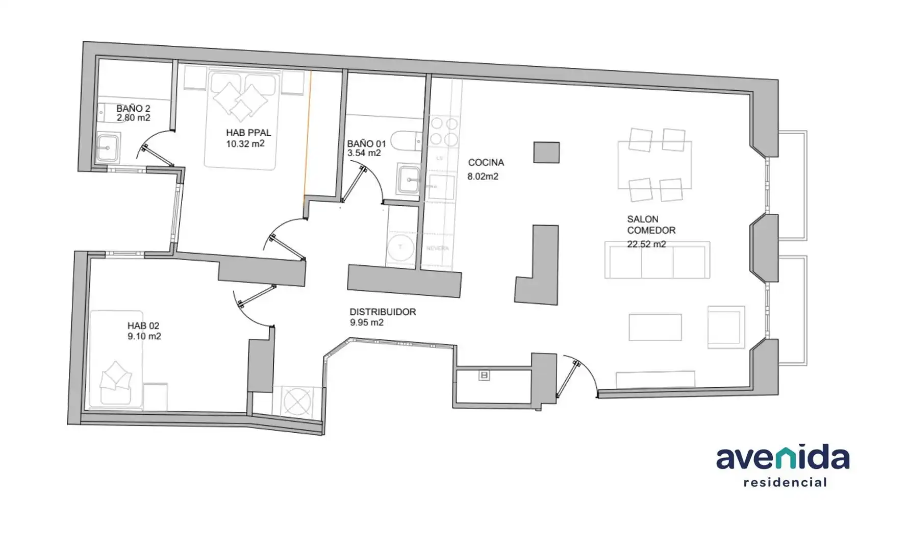 Apartamento en venta en Cádiz