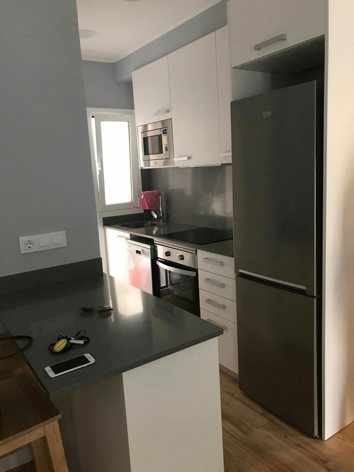 Kitchen of Flat for rent in  Barcelona Capital  with Air Conditioner, Heating and Furnished
