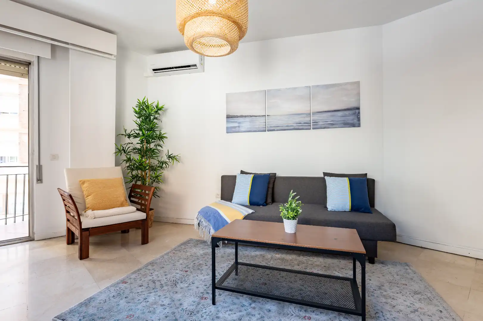 Wohnzimmer von Wohnung zum Verkauf in Málaga mit Klimaanlage, Heizung und Terrasse