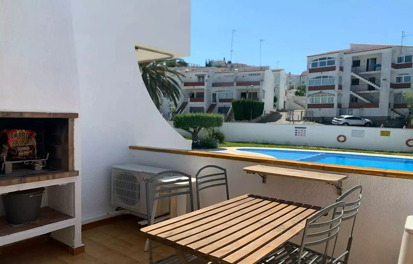 Terrace of Flat for sale in Roses  with Air Conditioner, Heating and Terrace
