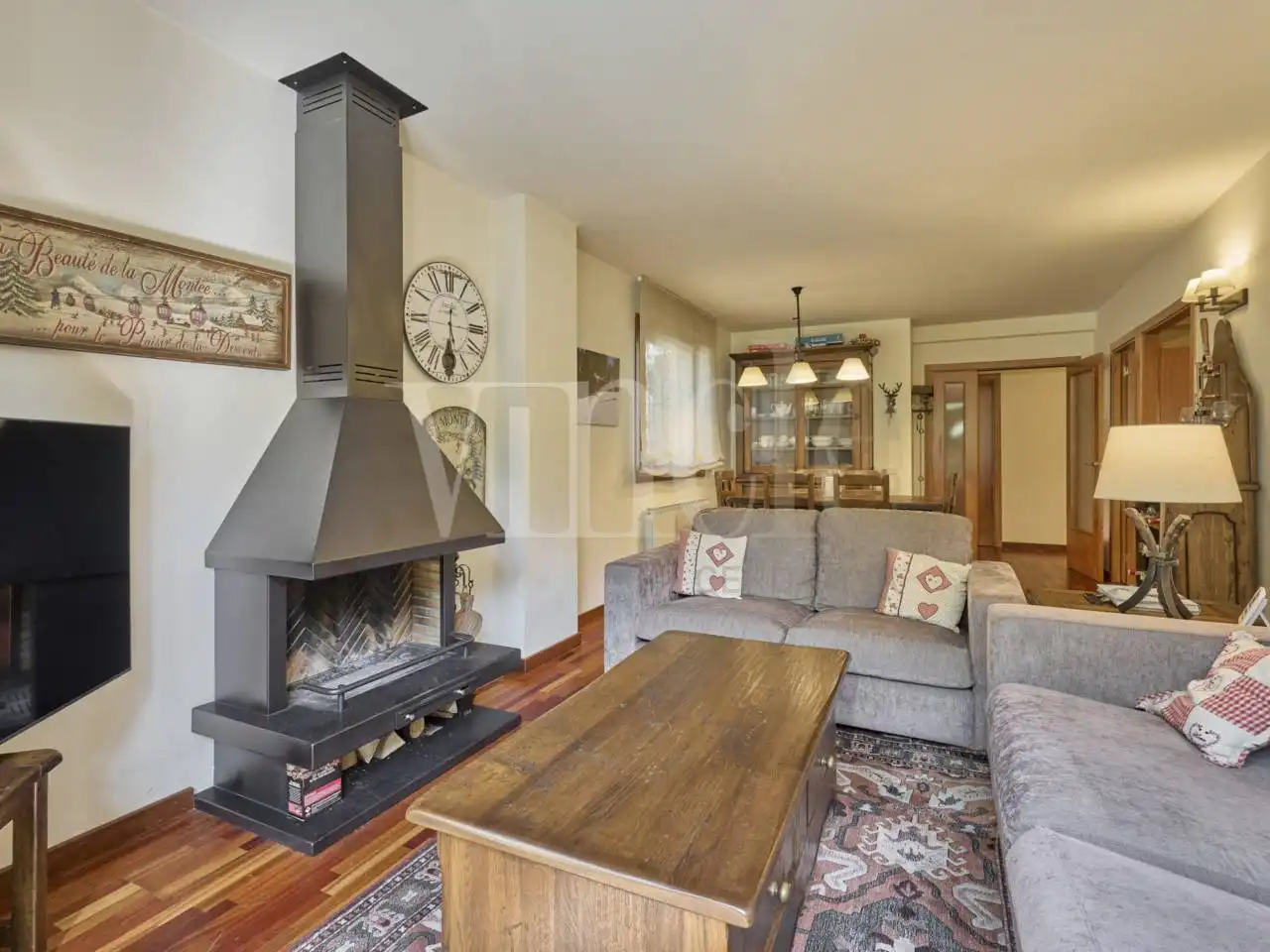 Wohnzimmer von Wohnung zum Verkauf in Llívia mit Heizung, Privatgarten und Parkett