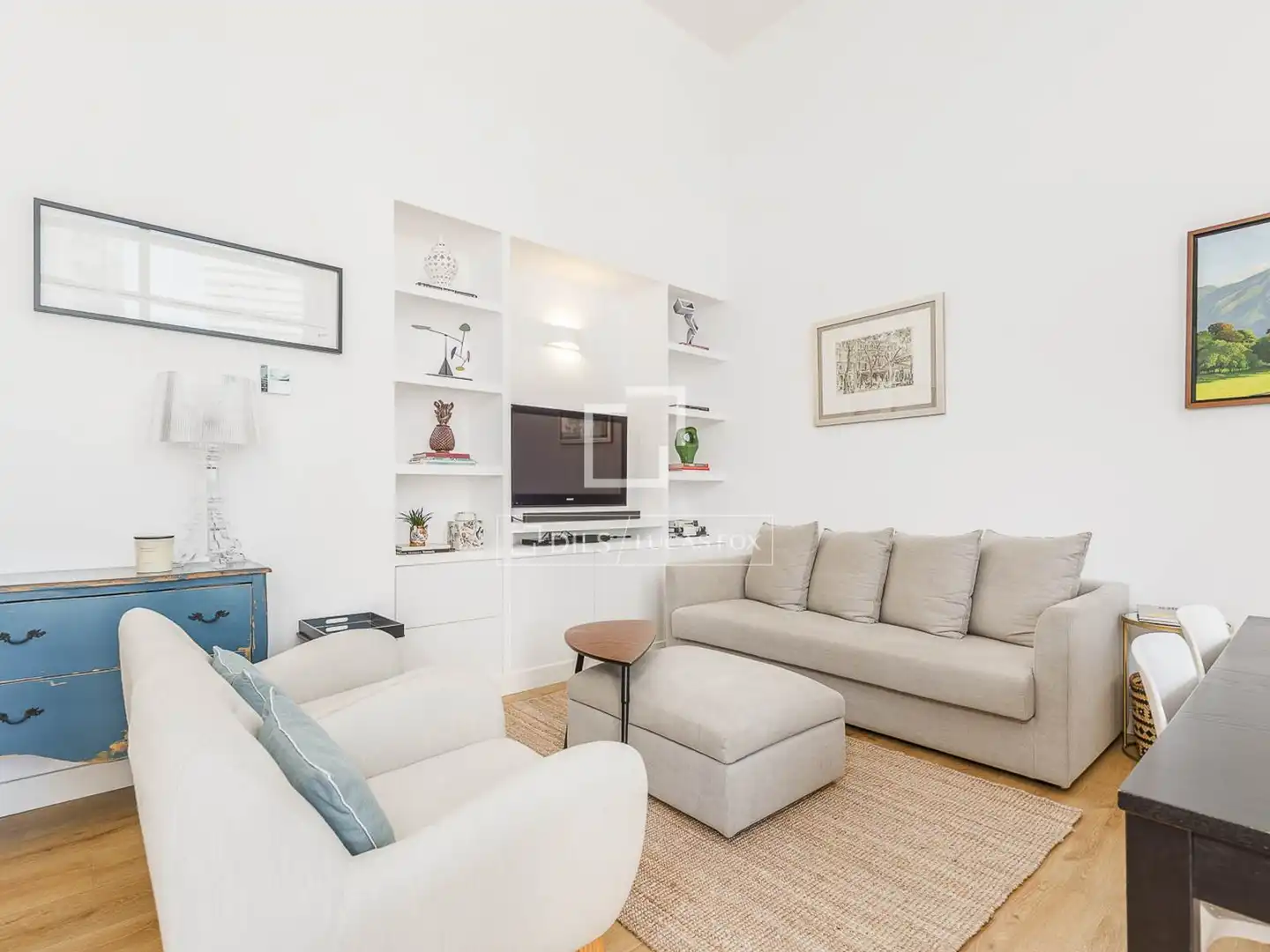 Living room of Flat for sale in Barcelona  with Air Conditioner, Private garden and Terrace