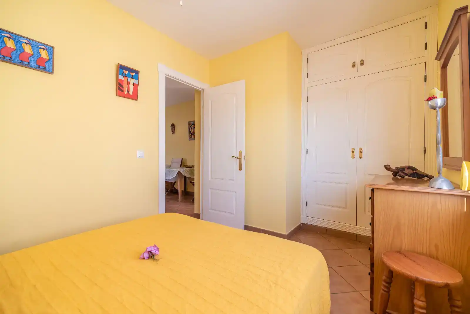 Schlafzimmer von Wohnung zur Miete in Níjar mit Klimaanlage, Privatgarten und Möbliert