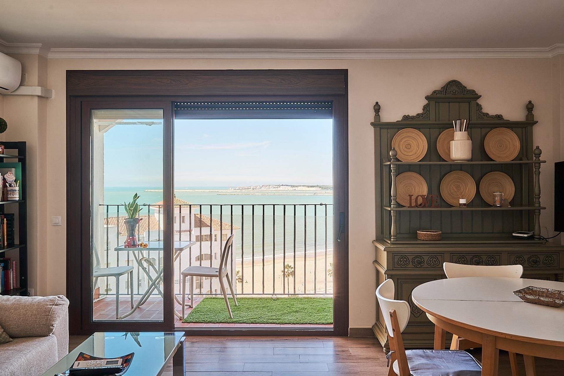 Bedroom of Flat for sale in El Puerto de Santa María  with Air Conditioner, Private garden and Terrace