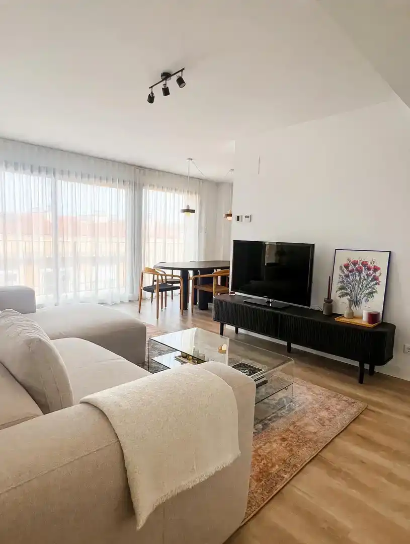 Sala d'estar de Pis en venda en Girona Capital amb Aire condicionat, Terrassa i Balcó