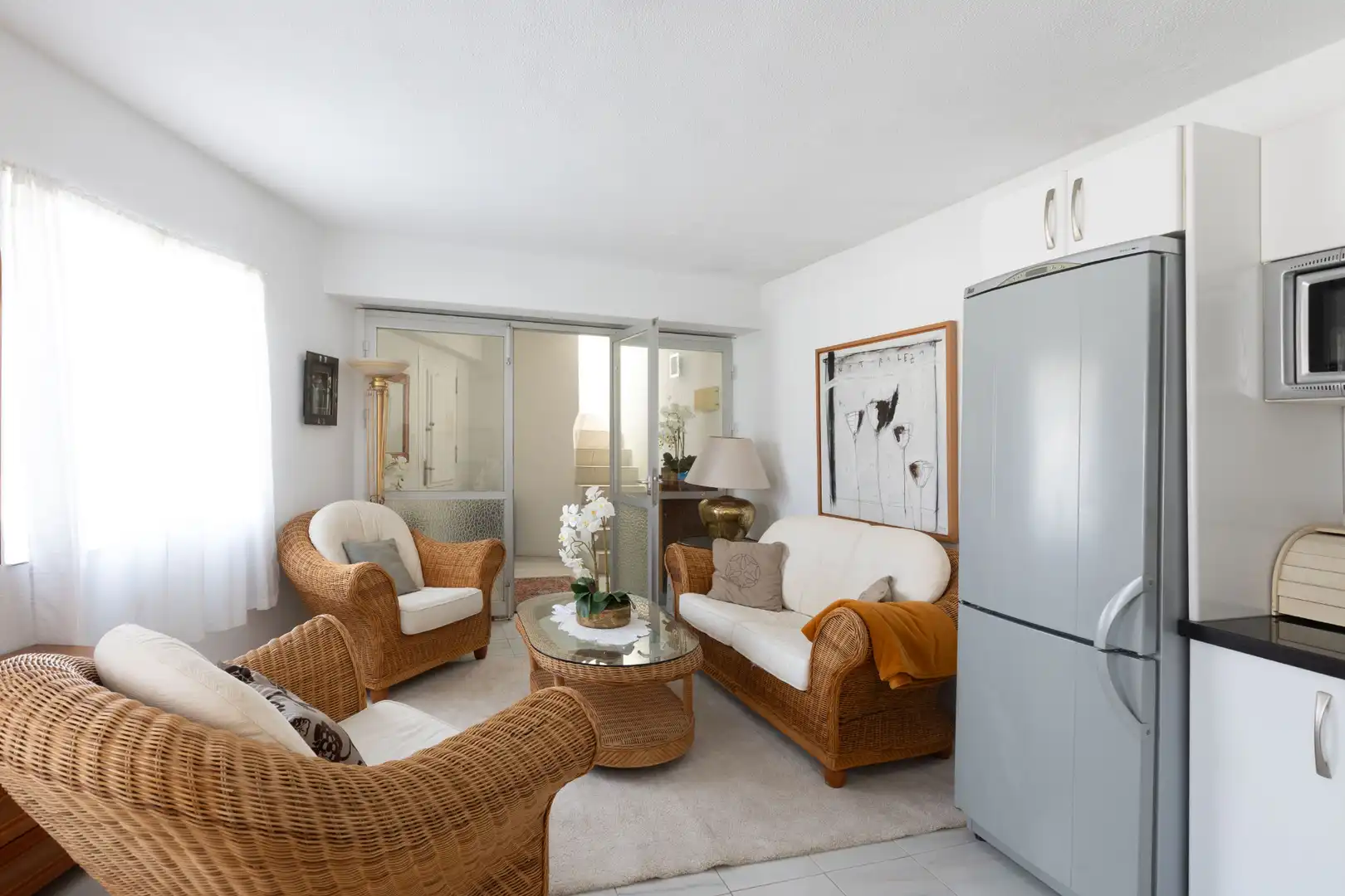 Sala d'estar de Casa o xalet en venda en La Nucia amb Aire condicionat, Jardí privat i Terrassa