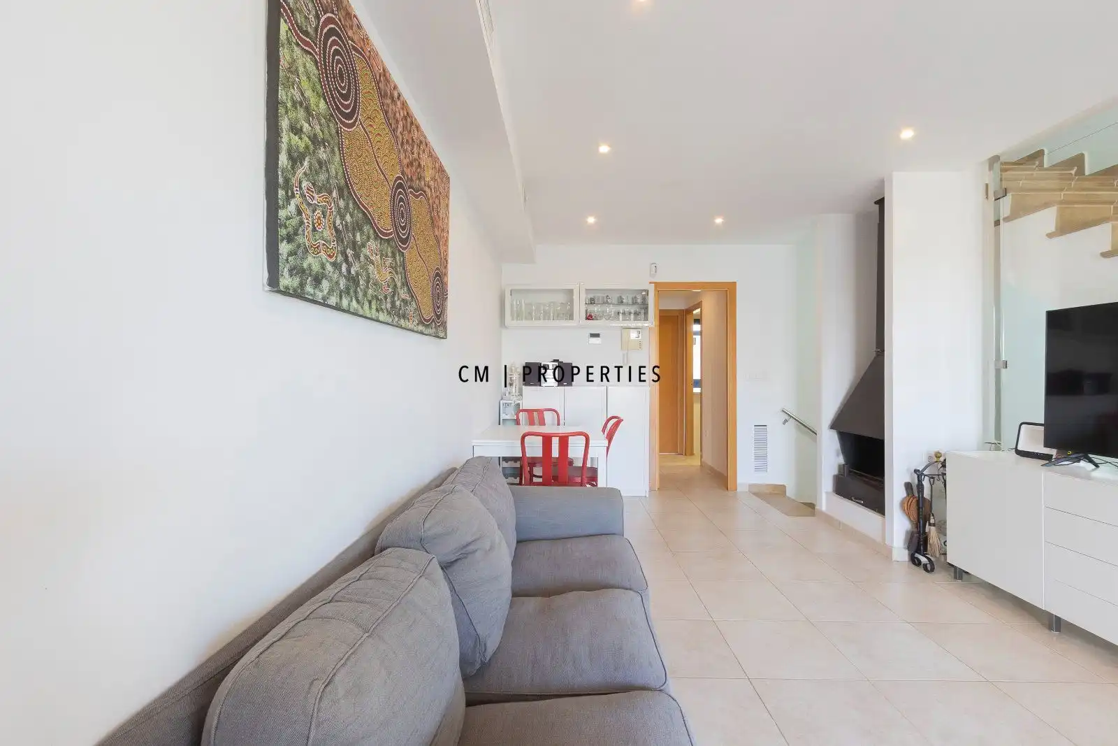 Sala d'estar de Casa adosada en venda en Sagunto / Sagunt amb Aire condicionat, Calefacció i Terrassa