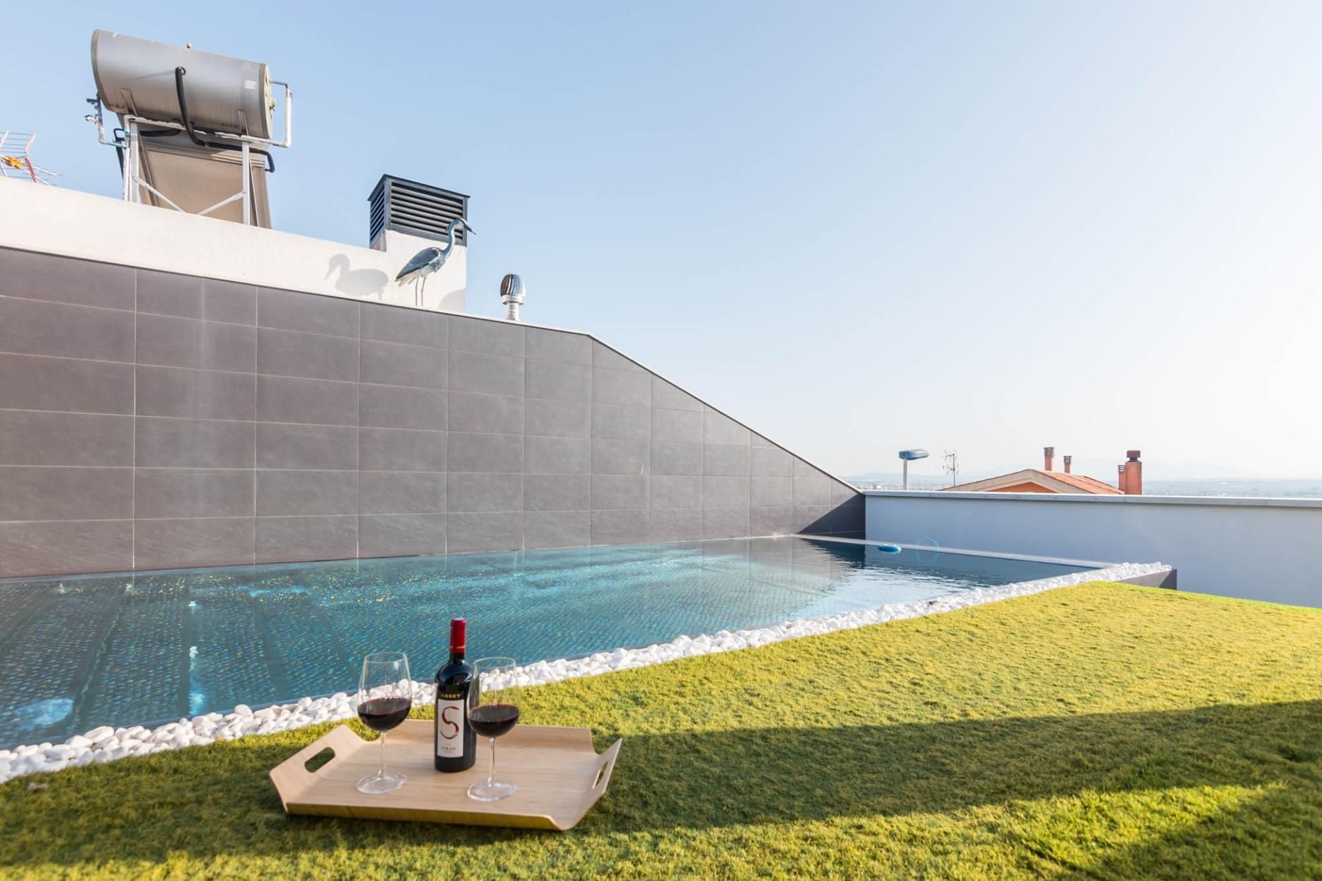 Piscina de Casa adosada en venda en Molina de Segura amb Aire condicionat, Calefacció i Jardí privat