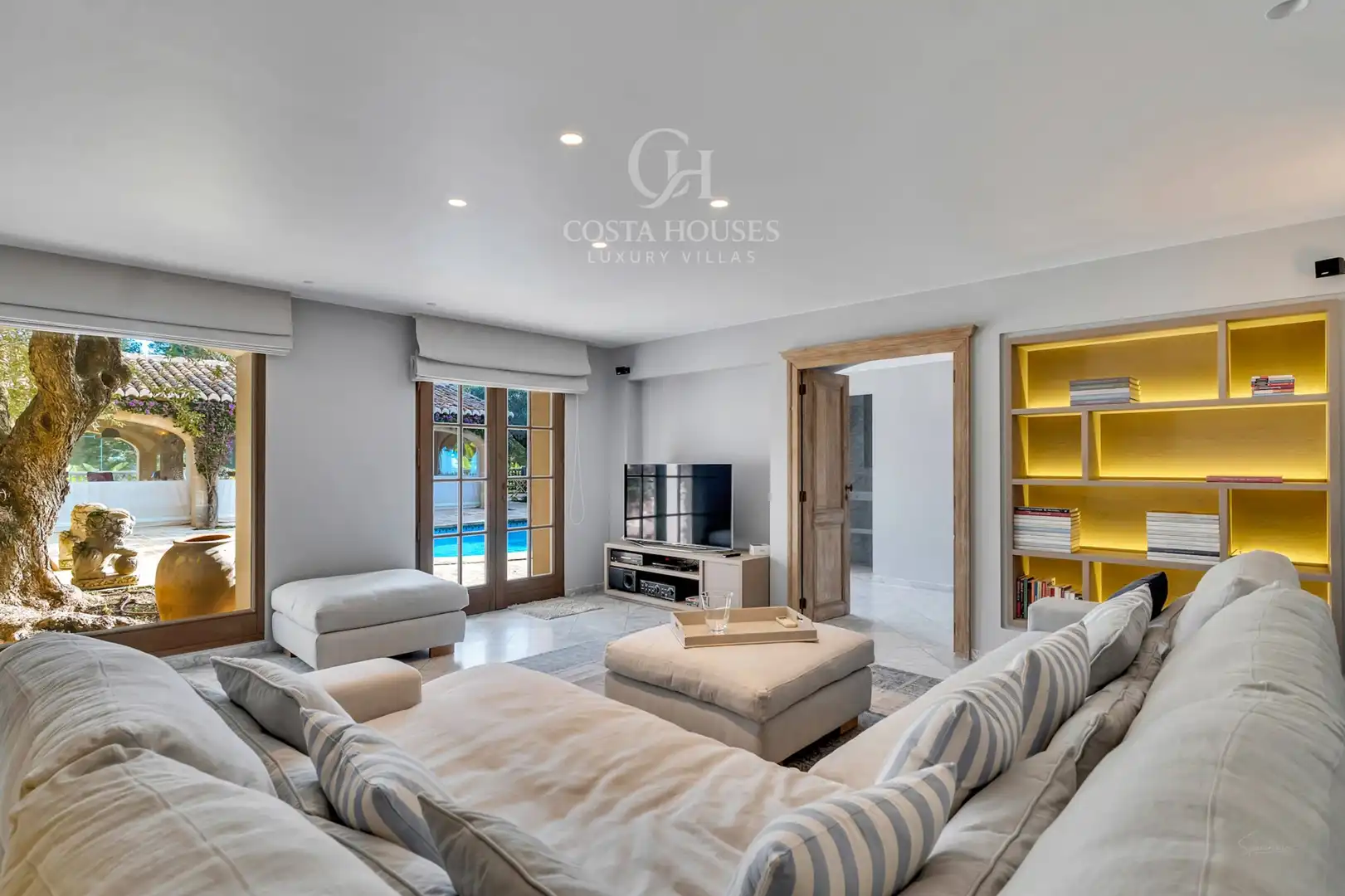Sala de estar de Casa o chalet en venta en Jávea / Xàbia con Aire acondicionado, Calefacción y Jardín privado