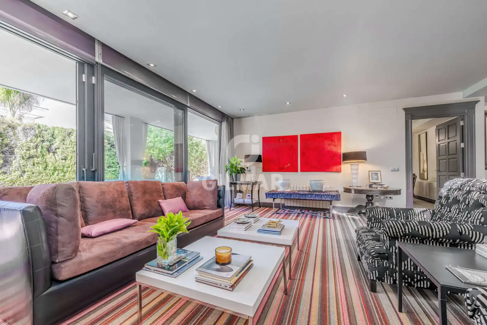 Sala de estar de Casa o chalet en venta en Bormujos con Calefacción, Jardín privado y Piscina