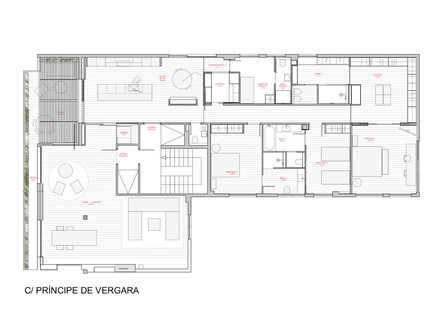 Penthouse with lift for sale in Calle del Príncipe de Vergara, imagen 41