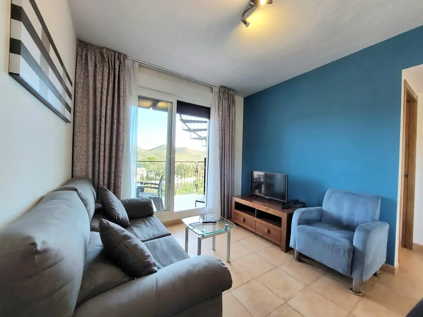 Sala d'estar de Àtic en venda en Águilas amb Aire condicionat, Calefacció i Jardí privat