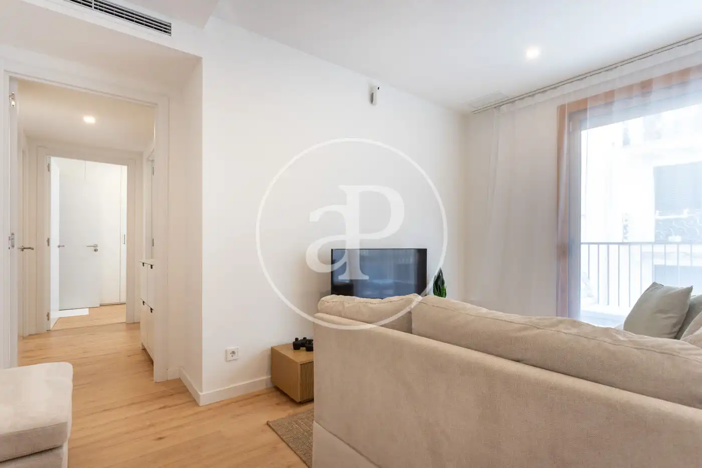 Sala d'estar de Pis de lloguer en Barcelona amb Aire condicionat, Calefacció i Terrassa