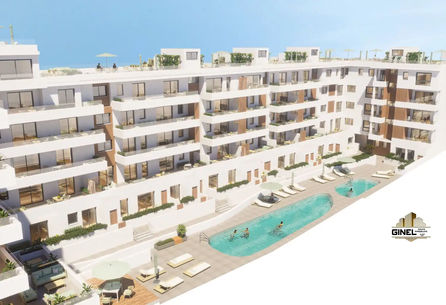 Vista exterior de Piso en venta en Roquetas de Mar con Aire acondicionado, Terraza y Trastero