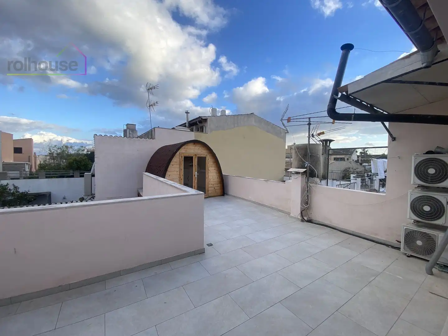 Terrasse von Maisonette zur Miete in Binissalem mit Klimaanlage, Parkett und Terrasse
